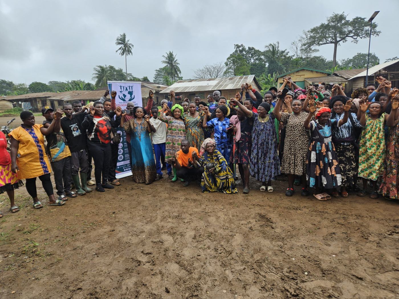 Community members of Mbakwa Supe joining hands